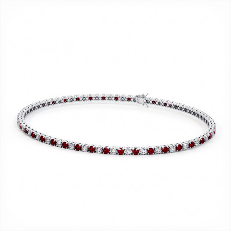 Bracelet Diamants Et Rubis Homme