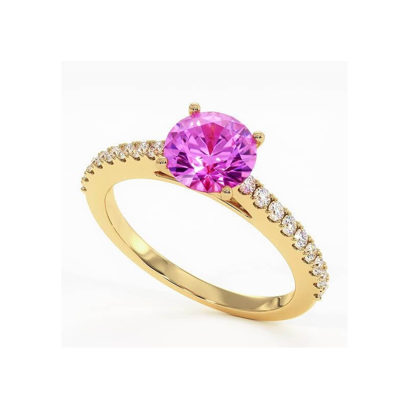 Saphir rose bague outlet