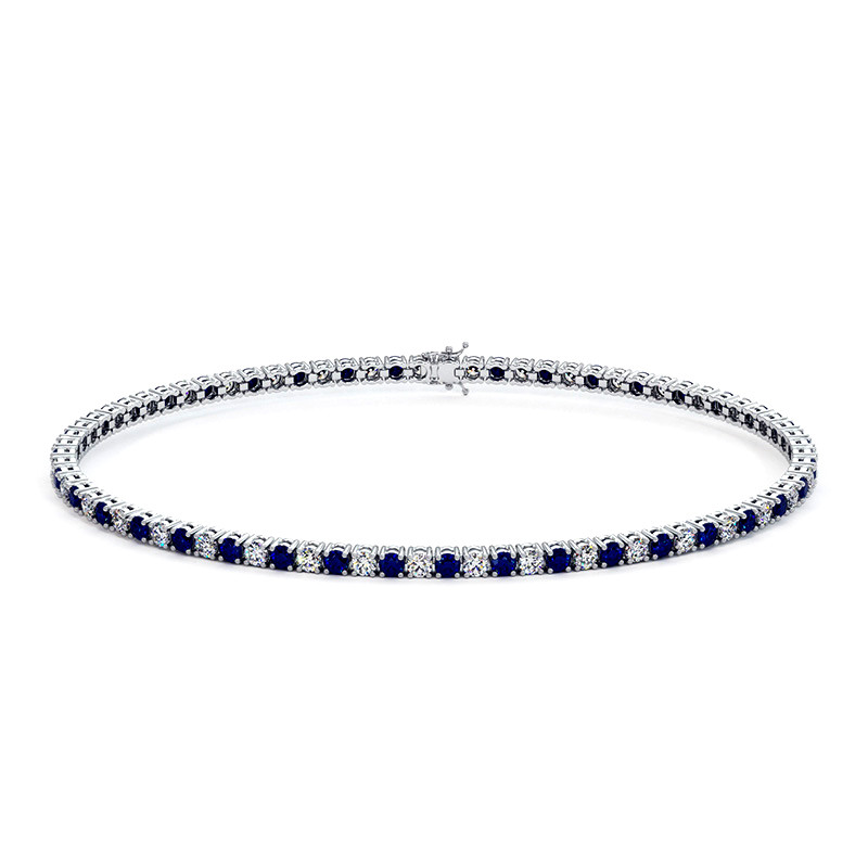 Men's Diamond and Sapphire Bracelet