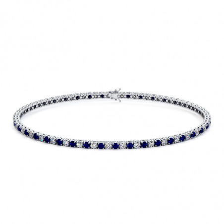 Bracelet Diamants Et Saphirs Homme