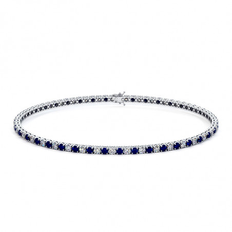 Men's Diamond and Sapphire Bracelet