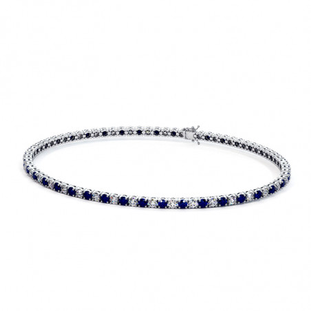 Bracelet Diamants Et Saphirs Homme