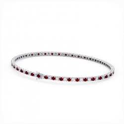 Bracelet Rivière Rubis et Diamants Or 18K | Celinni