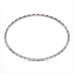 Bracelet Rivière Rubis et Diamants Or 18K | Celinni