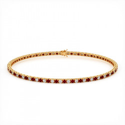 Pulsera de Diamantes y Rub&iacute;es - Colecci&oacute;n de Joyas Celinni