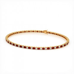Pulsera de Diamantes y Rub&iacute;es - Colecci&oacute;n de Joyas Celinni