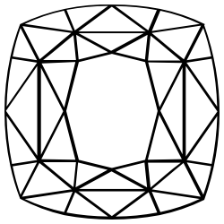 0.31-carat 垫形钻石