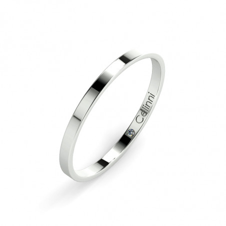 Ehering Prestige Band Weißgold