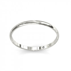 Anillo de Boda Semi Redondo Prestigio Oro Blanco | Celinni