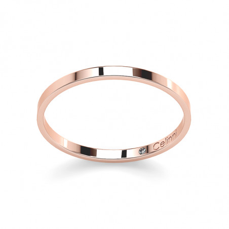 Prestige Roze Gouden Trouwring Lint