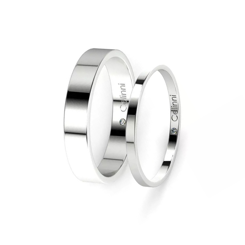 Ehering Prestige Band Wei&szlig;gold | Celinni