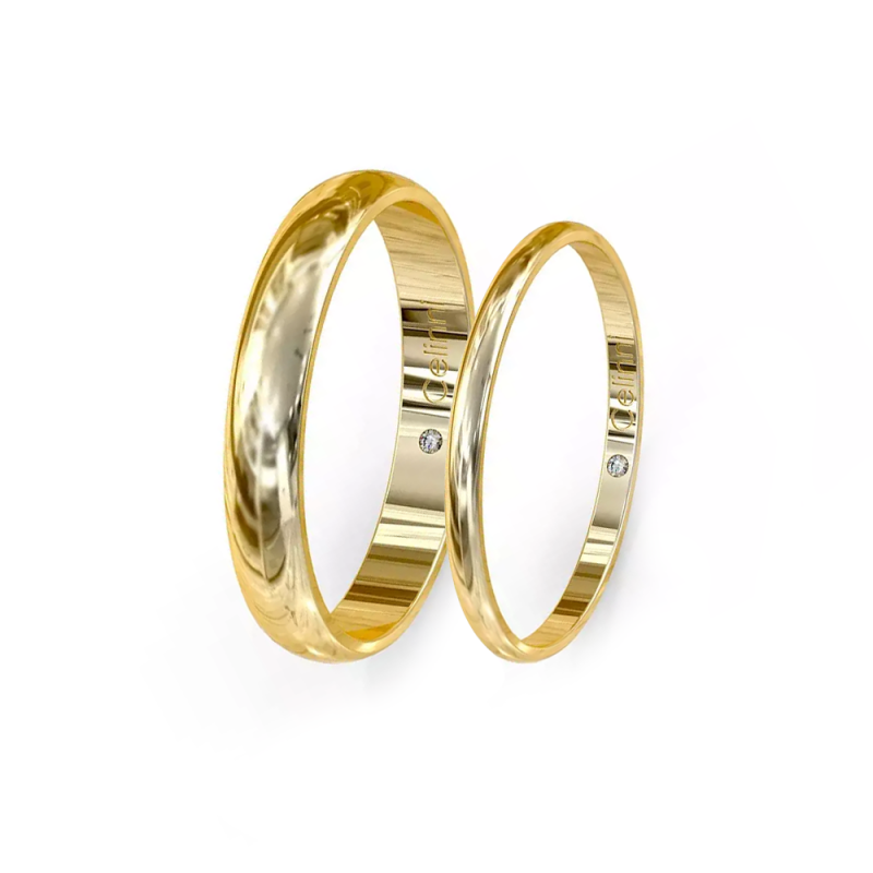 Bague Mariage Demi Jonc Prestige Or Jaune