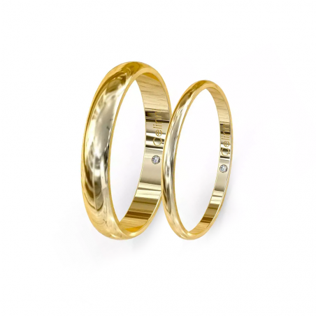 Anillo de Boda Semi Redondo Prestigio Oro Amarillo