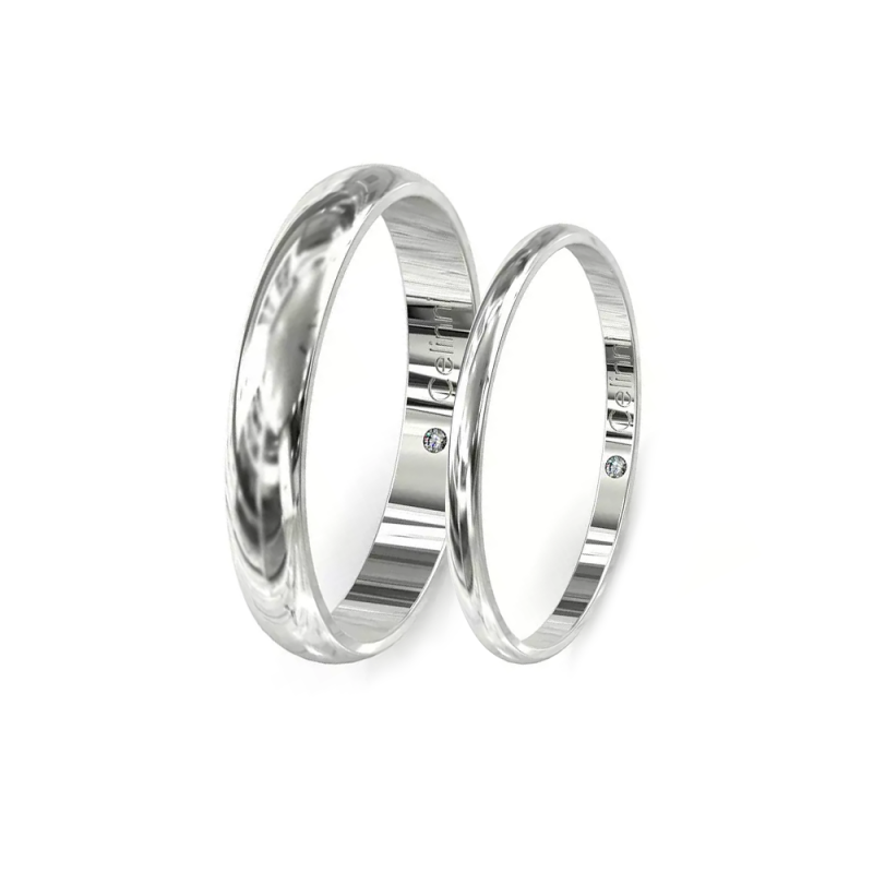 Prestige Half Round White Gold Wedding Ring