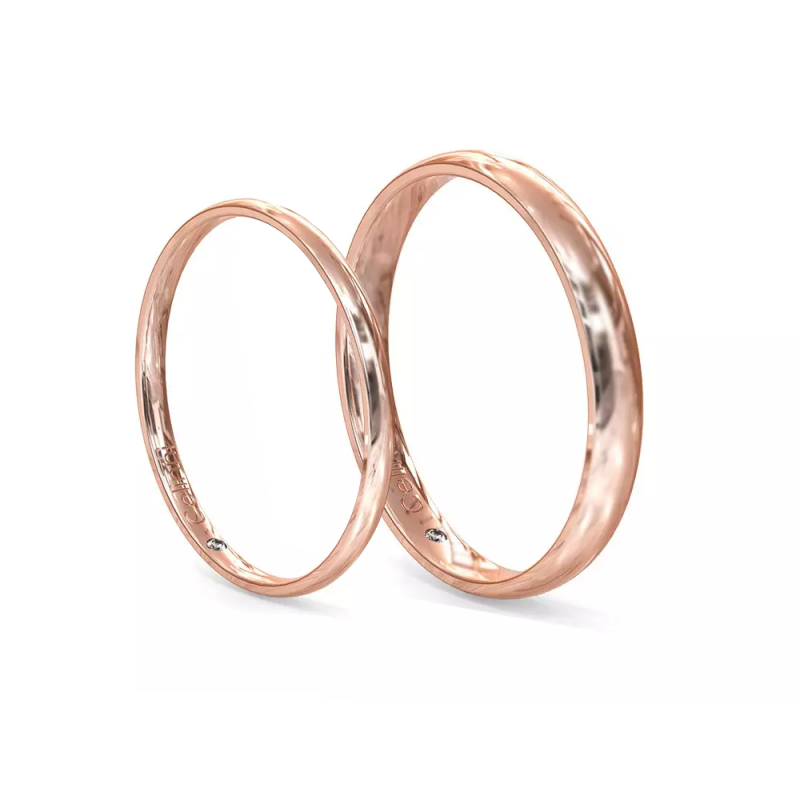 Prestige Parisian Wedding Band Ring in Rose Gold