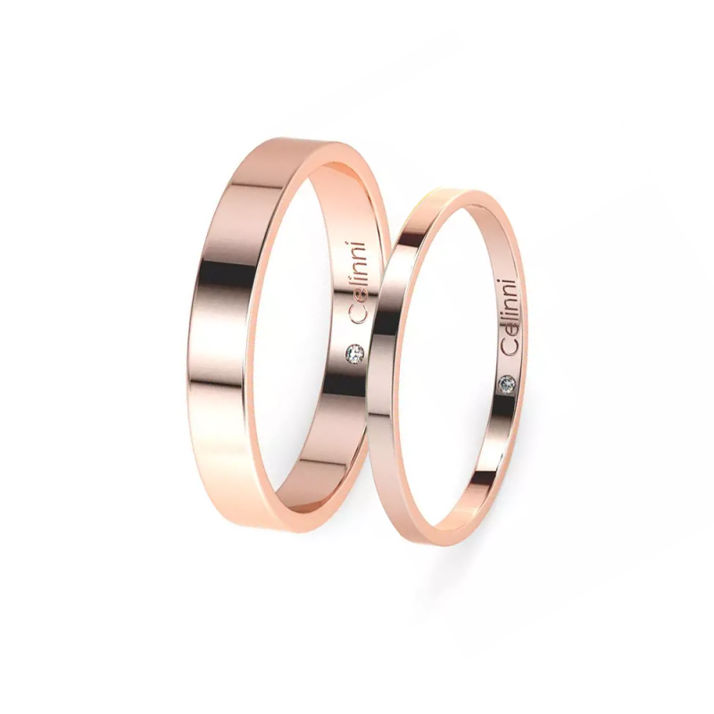 Ehering Band Prestige Ros&eacute;gold | Celinni