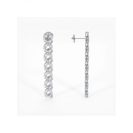 Boucles D'oreilles Diamants Reine
