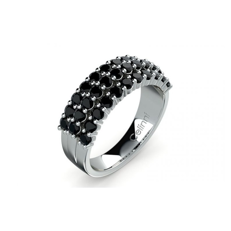 Bague Haute Joaillerie Louis Xvi Diamants Noirs