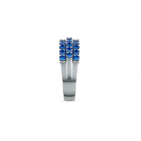 Anillo de Alta Joyer&iacute;a Louis XVI Zafiros Azules