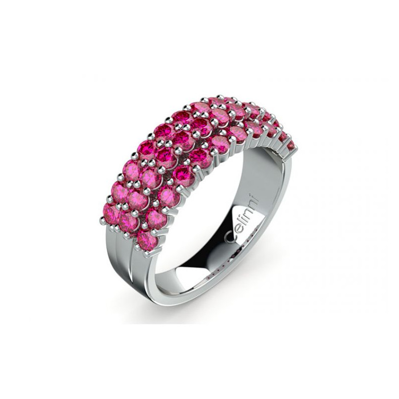 ANILLO DE ALTA JOYER&Iacute;A LOUIS XVI ZAFIROS ROSAS