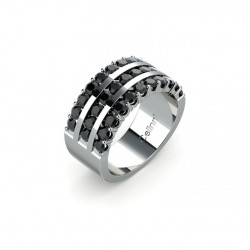 ANILLO DE ALTA JOYER&Iacute;A MA&Iuml;TICA DIAMANTES NEGROS