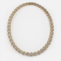 Reine Diamantcollier aus 18K Gold & nat&uuml;rlichen Diamanten
