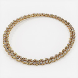 Reine Diamantcollier aus 18K Gold & nat&uuml;rlichen Diamanten