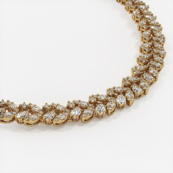Reine Diamantcollier aus 18K Gold & nat&uuml;rlichen Diamanten