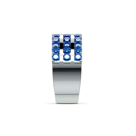 Anillo de Alta Joyer&iacute;a Ma&iuml;tica Zafiros Azules