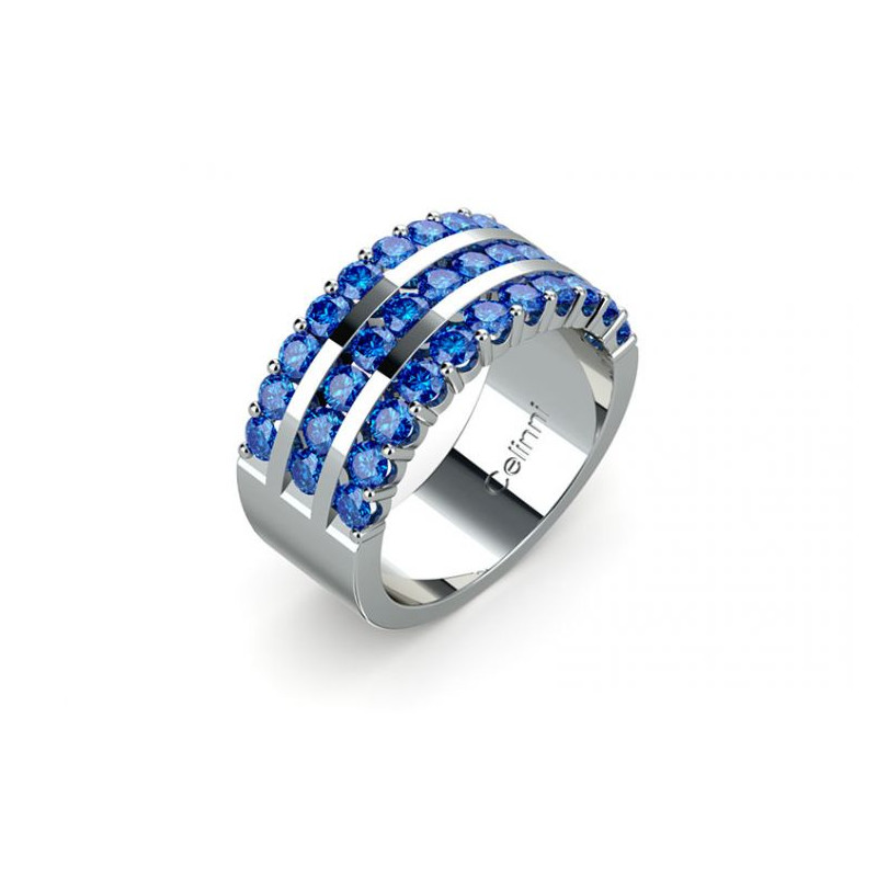 Bague Haute Joaillerie Maïtica Saphirs Bleus