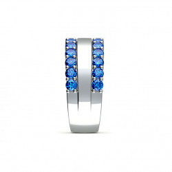ANILLO DE ALTA JOYER&Iacute;A RUE DE LA PAIX ZAFIROS AZULES