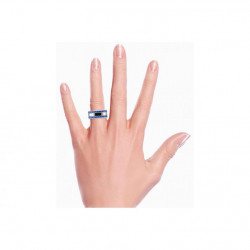 ANILLO DE ALTA JOYER&Iacute;A RUE DE LA PAIX ZAFIROS AZULES