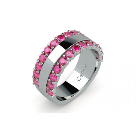 Anillo de Alta Joyería Rue De La Paix Zafiros Rosas