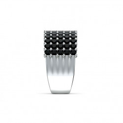 ANILLO DE ALTA JOYER&Iacute;A VENDOME DIAMANTES NEGROS