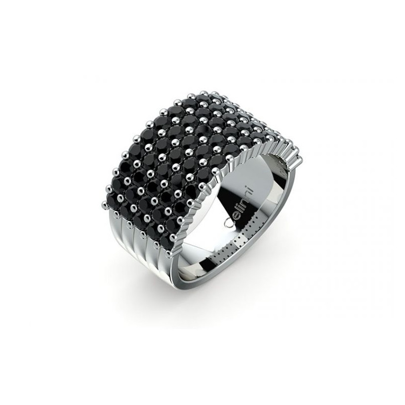 ANILLO DE ALTA JOYER&Iacute;A VENDOME DIAMANTES NEGROS