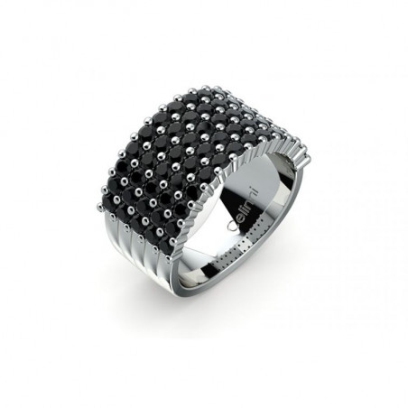 Anillo Alta Joyería Vendome Diamantes Negros