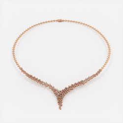 Vend&ocirc;me Natural Diamond Necklace in 18K Gold | Celinni