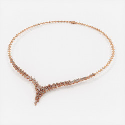 Vend&ocirc;me Natural Diamond Necklace in 18K Gold | Celinni