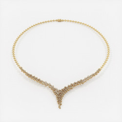 Vend&ocirc;me Collier mit nat&uuml;rlichen Diamanten aus 18K Gold
