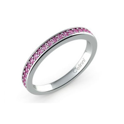 Violet Diamond Prong Set Half Eternity Ring 18K White Gold | Celinni