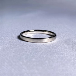 Bonheur Ehering matt 18K Wei&szlig;gold & Platin | Celinni