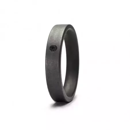 Pure Dark Diamond Wedding Rings