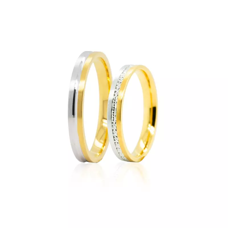 Victoria & Victor Wedding Rings Gold