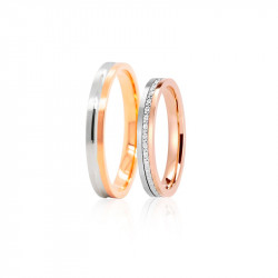 Eheringe Victoria & Victor Ros&eacute;gold