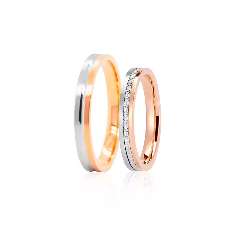 Victoria & Victor Rose Gold Wedding Rings