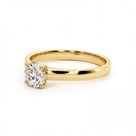 خاتم يلانا ذهب أصفر عيار 18 قيراط 750 ألفائم