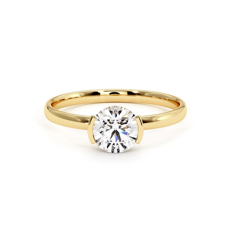 Bague Reine Or Jaune 18k 750 Millièmes