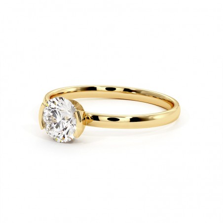 Bague Reine Or Jaune 18k 750 Millièmes