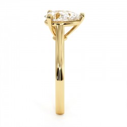 خاتم الألماس الكمثرى Promesse من الذهب الأصفر عيار 18k 750/1000 - Celinni
