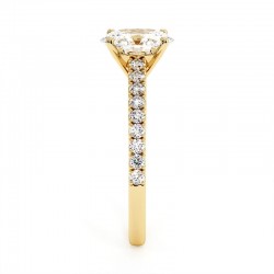 Anillo de Diamante Talla Ovalada Elle Oro Amarillo 18k - Maison Celinni